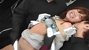 Asian Submissive Bound In Ropes Then Dominated By Group And Vibrators